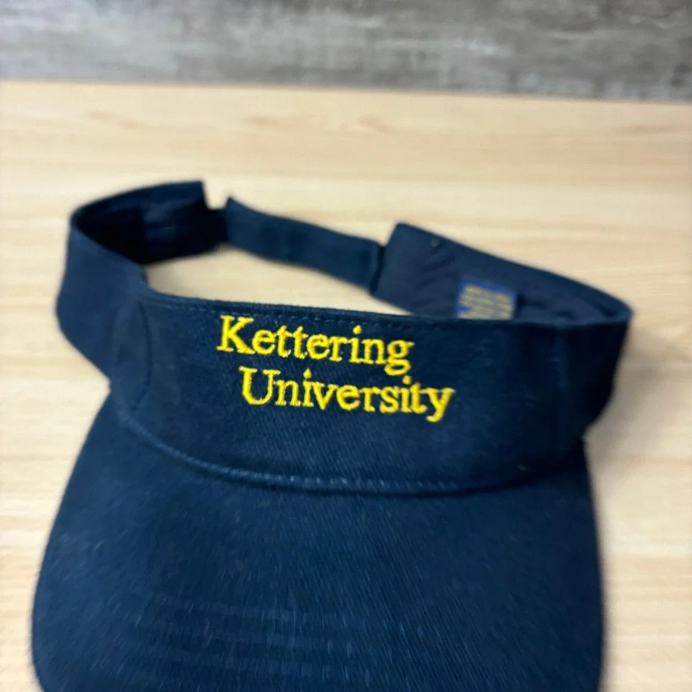 Kettering University Hat Visor Mens Blue Yellow‎ One Size Adjustable